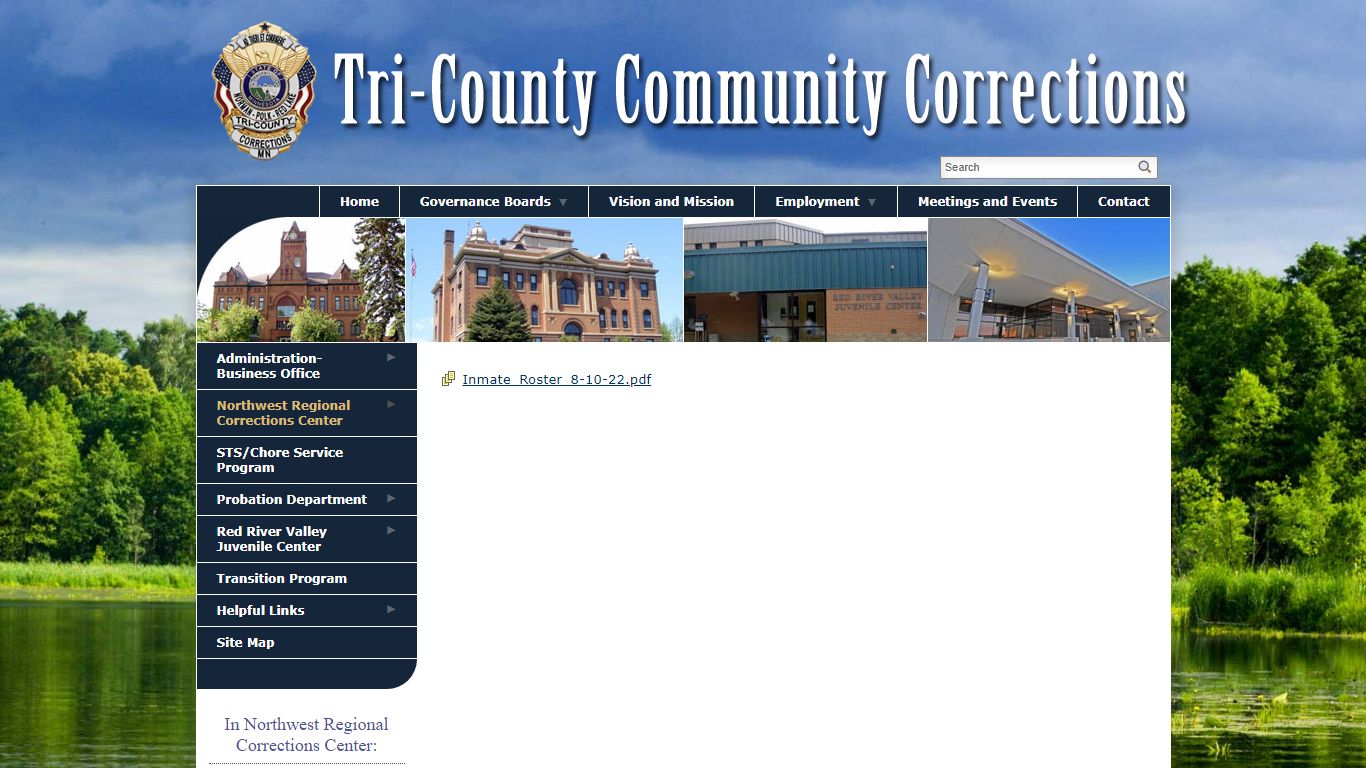 Inmate Roster - TRI-COUNTY COMMUNITY CORRECTIONS